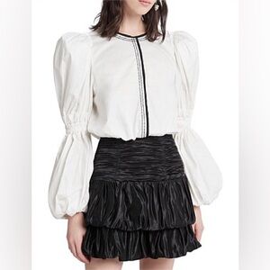 Aje Black and White blouse